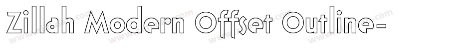 Zillah Modern Offset Outline字体转换